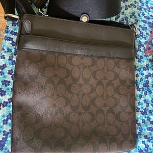 Coach black/brown crossbody